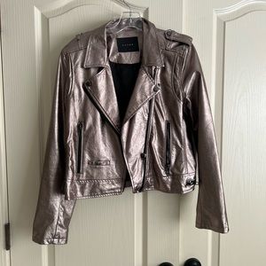 Blank NYC Metallic Leather Jacket